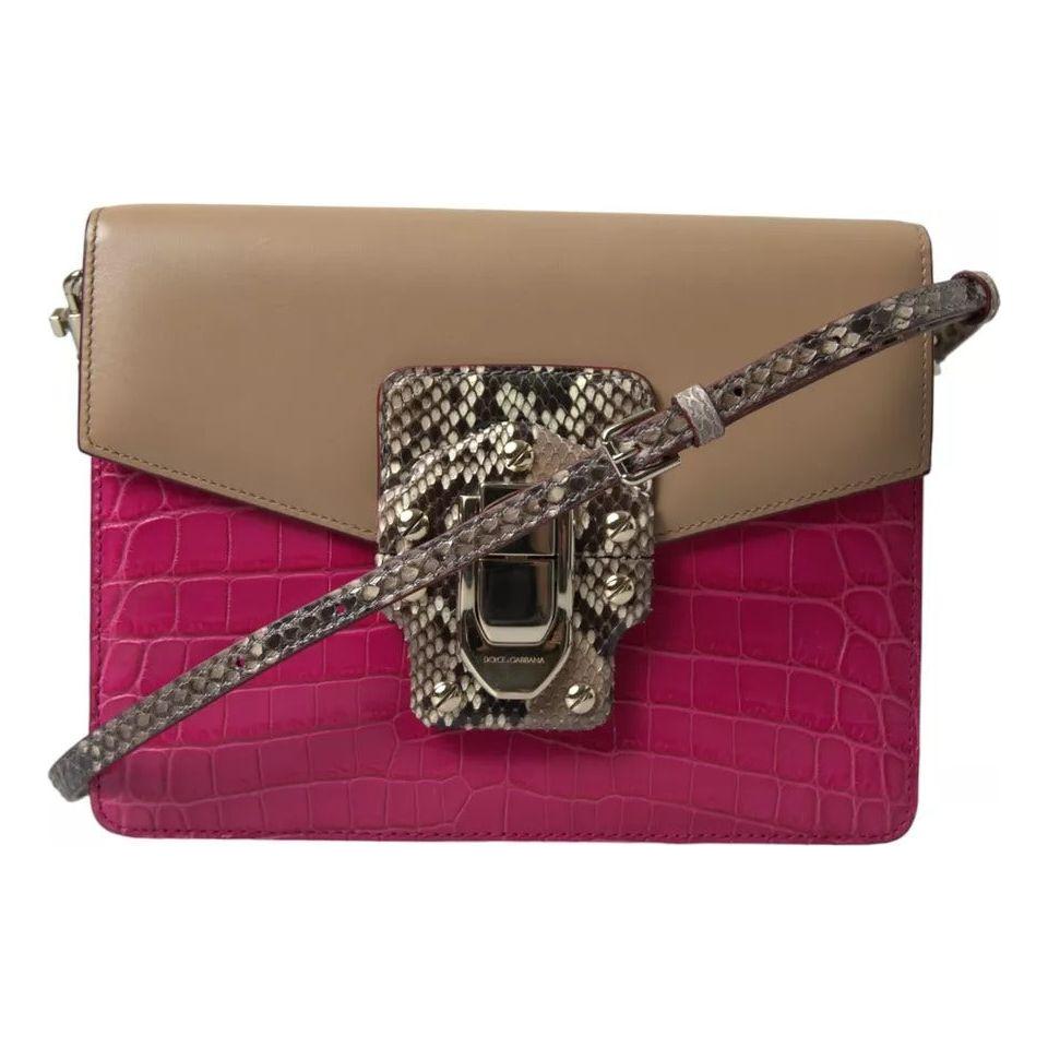 حقيبة كتف LUCIA من الجلد متعدد الألوان من دولتشي آند غابانا