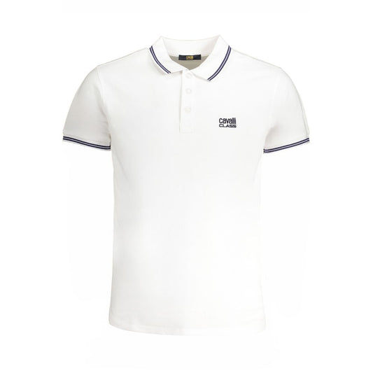 Cavalli Class White Cotton Polo Shirt CACL-31314-L-FBB-230