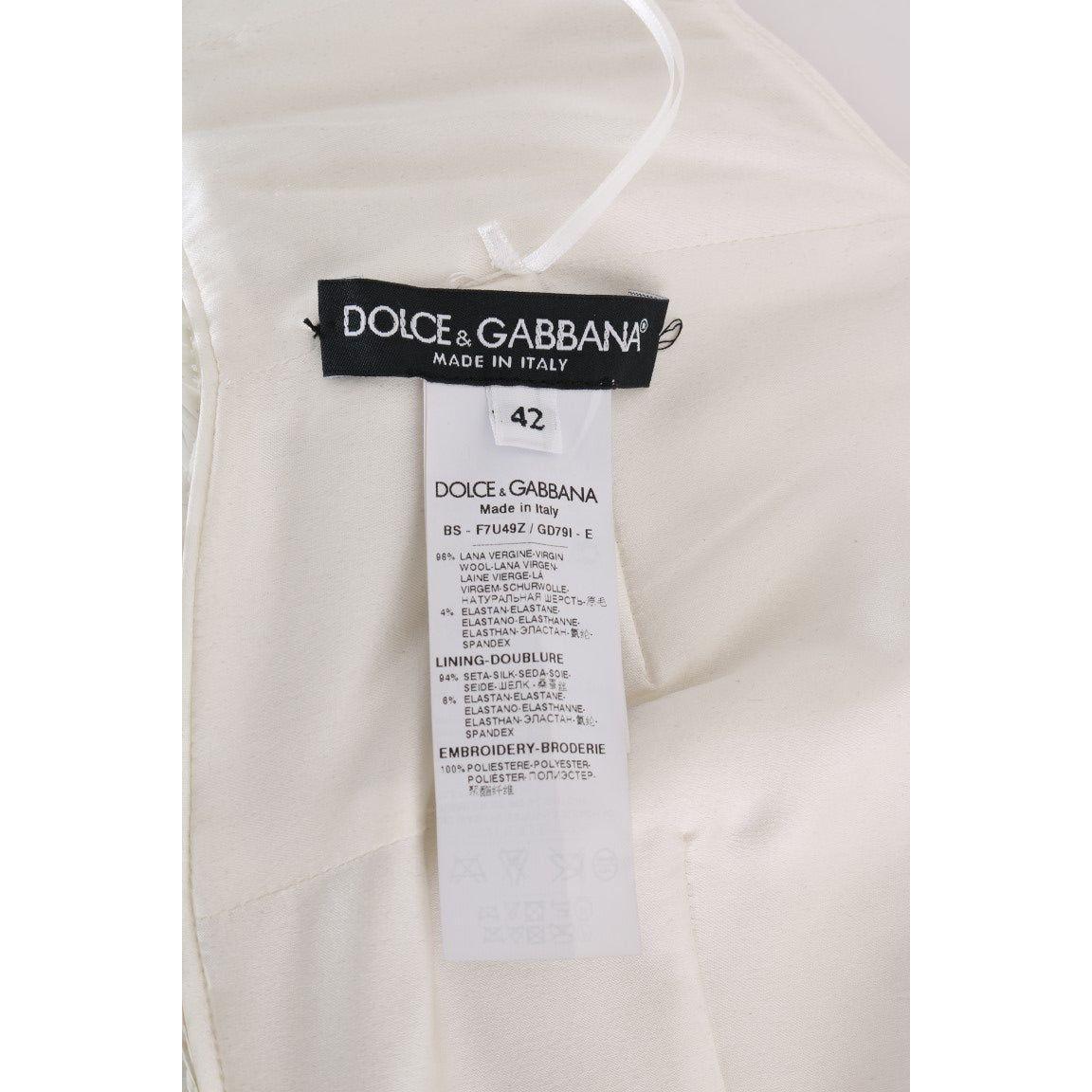 Dolce & Gabbana Multicolor Sequined Stretch Bustier Top