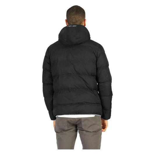 La Martina Black Nylon Men's Jacket LA-7843-L