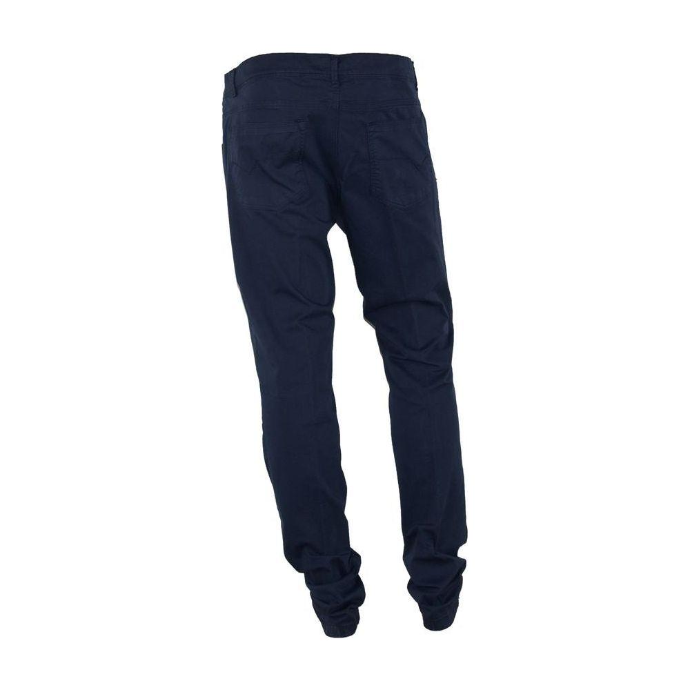 Made in Italy Blue Cotton Pant