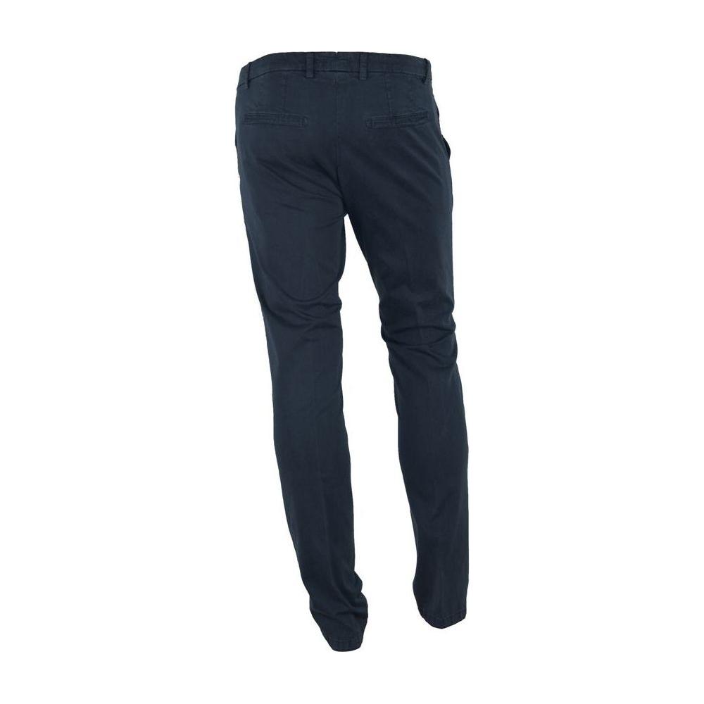 Made in Italy Blue Cotton Pant