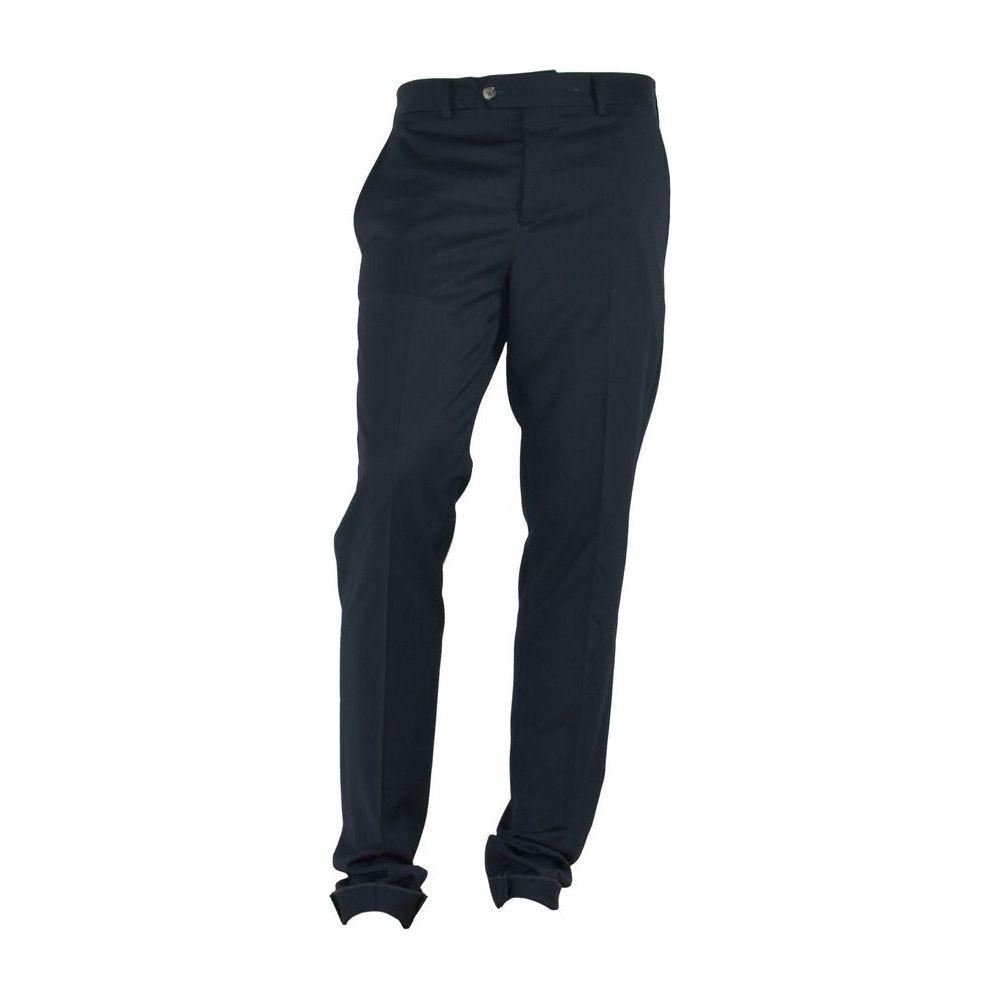 Made in Italy Black Polyester Pant