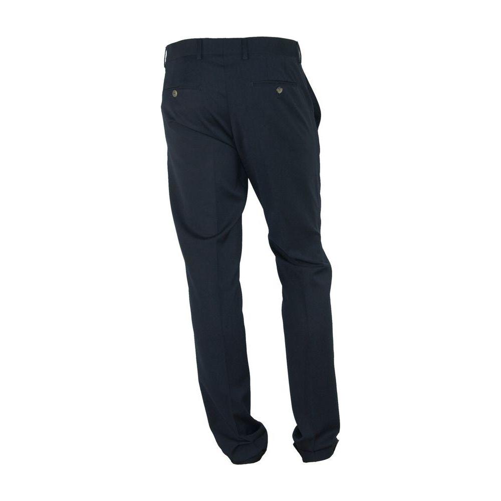 Made in Italy Black Polyester Pant