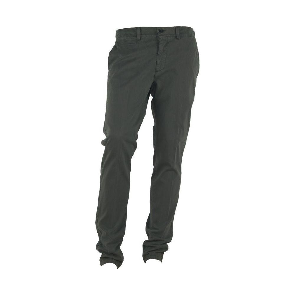 Made in Italy Gray Cotton Men Pant
