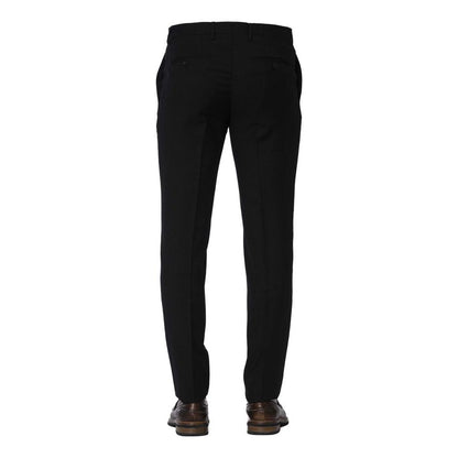 Trussardi Black Wool Men Trouser