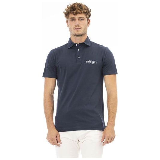Baldinini Trend Blue Cotton Men Polo Shirt