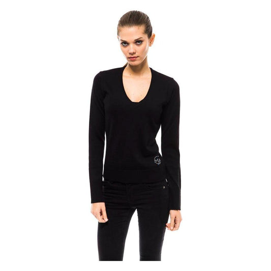 Montana Blu Black Wool Women Sweater MO-14221-IT40|S