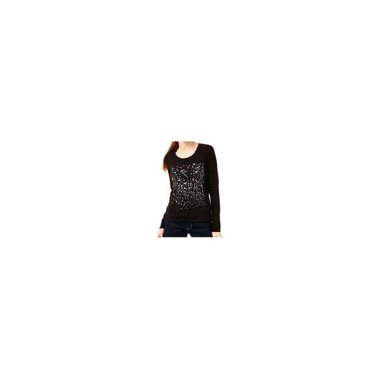 Montana Blu Black Cotton Women T-Shirt MO-14230-IT42|M