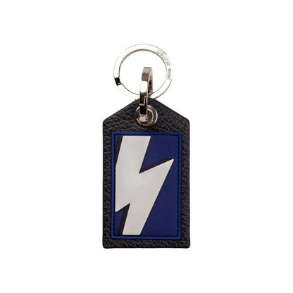 Neil Barrett Blue Leather Men's Keychain