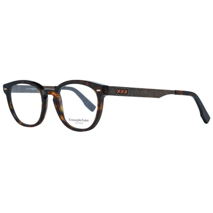 Ermenegildo Zegna Brown Men Glasses Frame