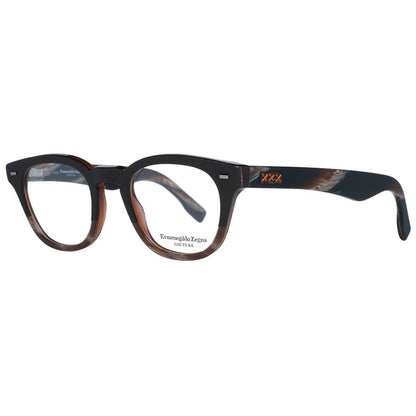 Ermenegildo Zegna Brown Men Glasses Frame