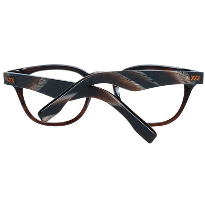 Ermenegildo Zegna Brown Men Glasses Frame