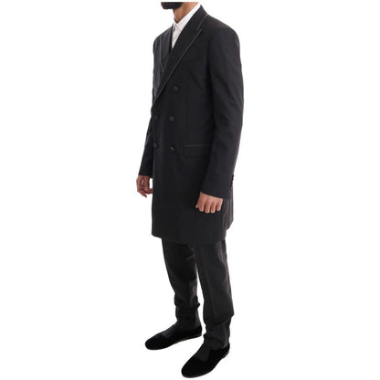 Dolce & Gabbana Gray Wool Stretch 3 Piece Two Button Suit Suit