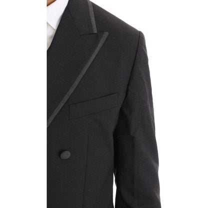 Dolce & Gabbana Gray Wool Stretch 3 Piece Two Button Suit Suit