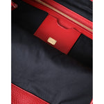 Dolce & Gabbana Red Leather #DGFamily Patch Shopping Tote Bag BAG1485