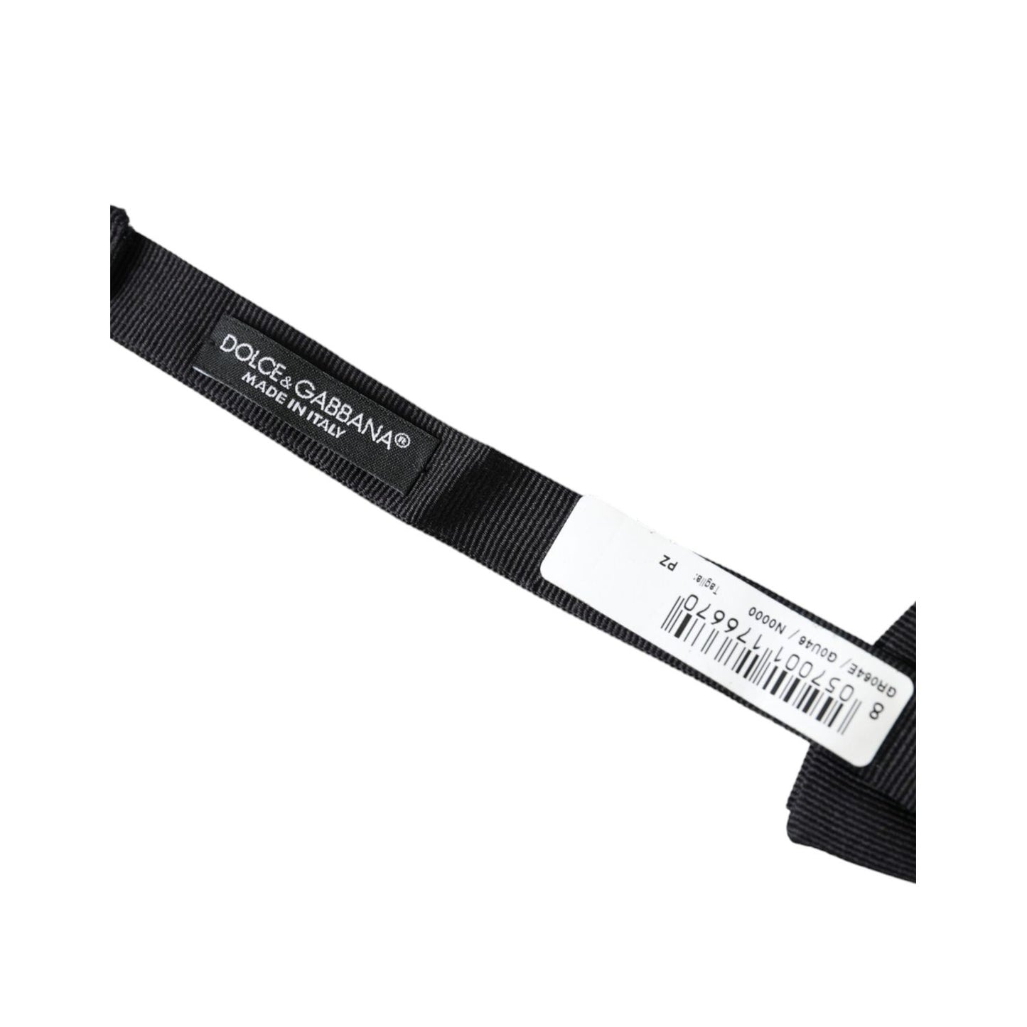 Dolce & Gabbana Black Silk Adjustable Neck Men Bow Tie