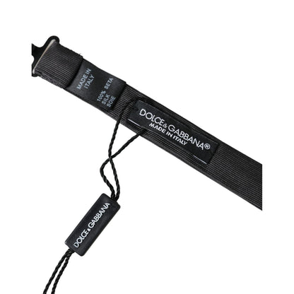 Dolce & Gabbana Black Silk Adjustable Neck Men Bow Tie