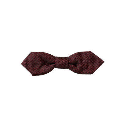 Dolce & Gabbana Red Silk Fantasy Adjustable Neck Men Bow Tie