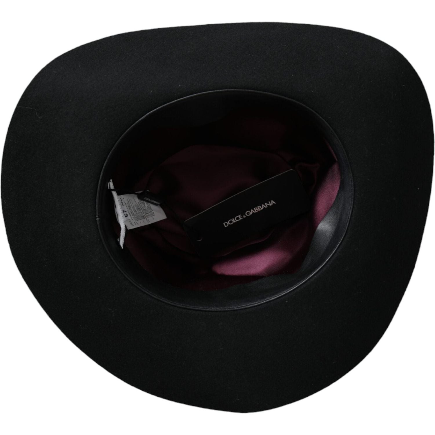 Dolce & Gabbana Black Rabbit Fedora Trilby Women Hat