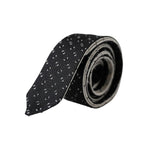 Dolce & Gabbana Black White Patterned Adjustable Tie KRA3384