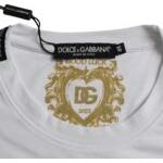 Dolce & Gabbana White Cotton Roundneck Short Sleeve T-shirt