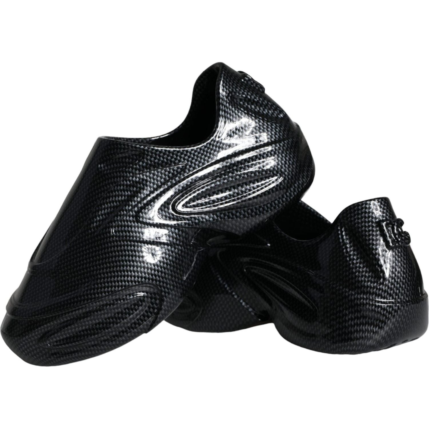 حذاء رياضي رجالي من دولتشي آند غابانا مصنوع من المطاط الأسود منخفض الارتفاع