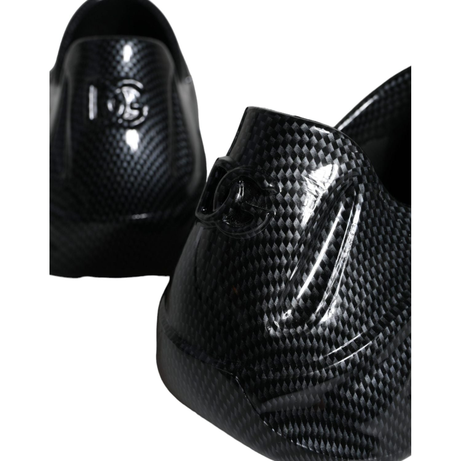 حذاء رياضي رجالي من دولتشي آند غابانا مصنوع من المطاط الأسود منخفض الارتفاع