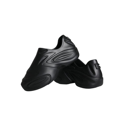 Dolce & Gabbana Black Foiled Rubber Toy Low Top Sneakers Shoes
