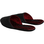 Dolce & Gabbana Black Faux Fur Slides Slippers Slip On Shoes MV5923-45