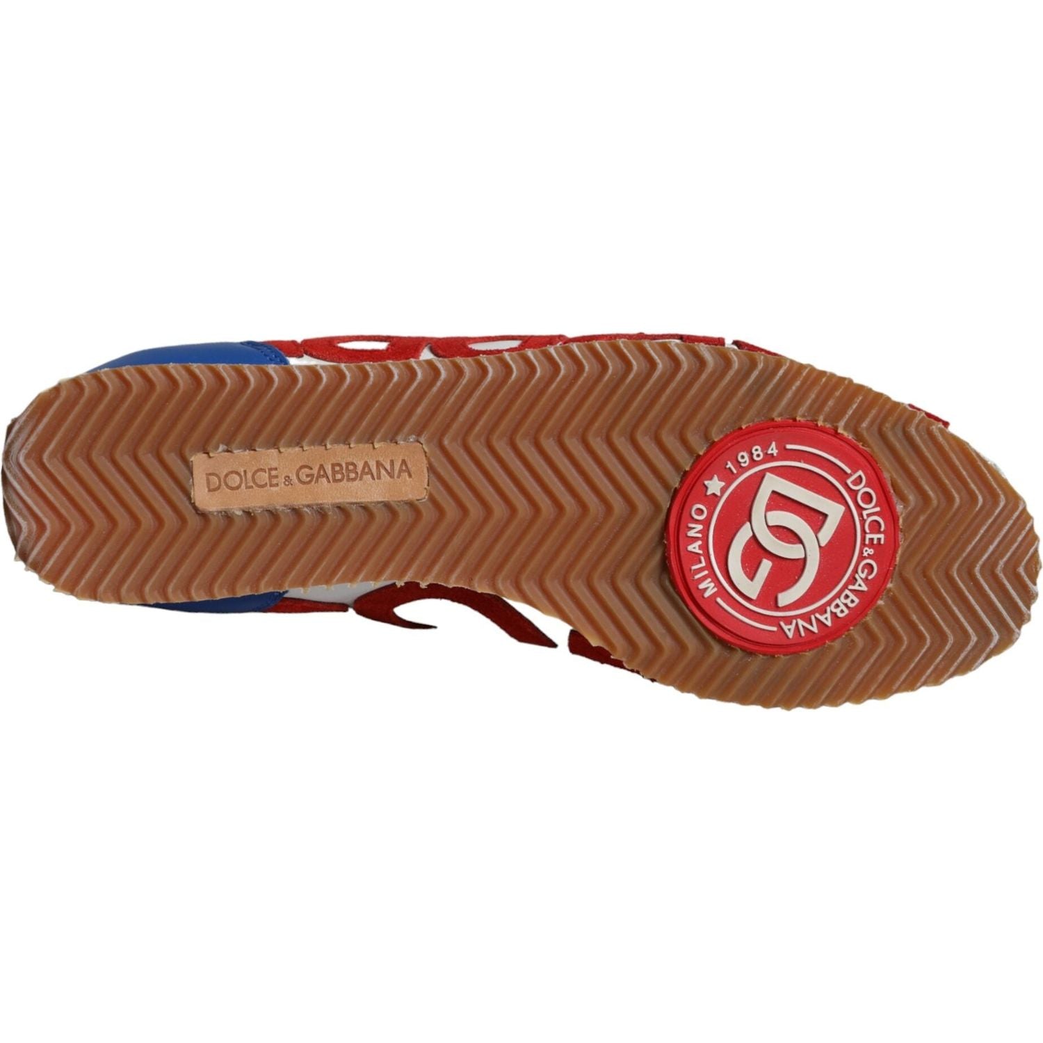 حذاء رياضي كاجوال متعدد الألوان من الجلد بشعار دولتشي آند غابانا