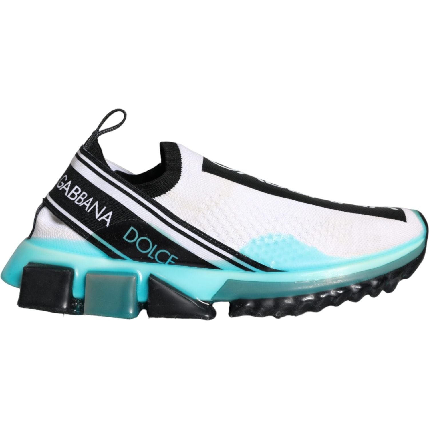 حذاء سنيكرز دولتشي آند غابانا أبيض وأزرق سهل الارتداء