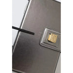 Dolce & Gabbana Metallic Gray Calfskin Leather DG BOX Shoulder Bag Dolce & Gabbana Dim Gray