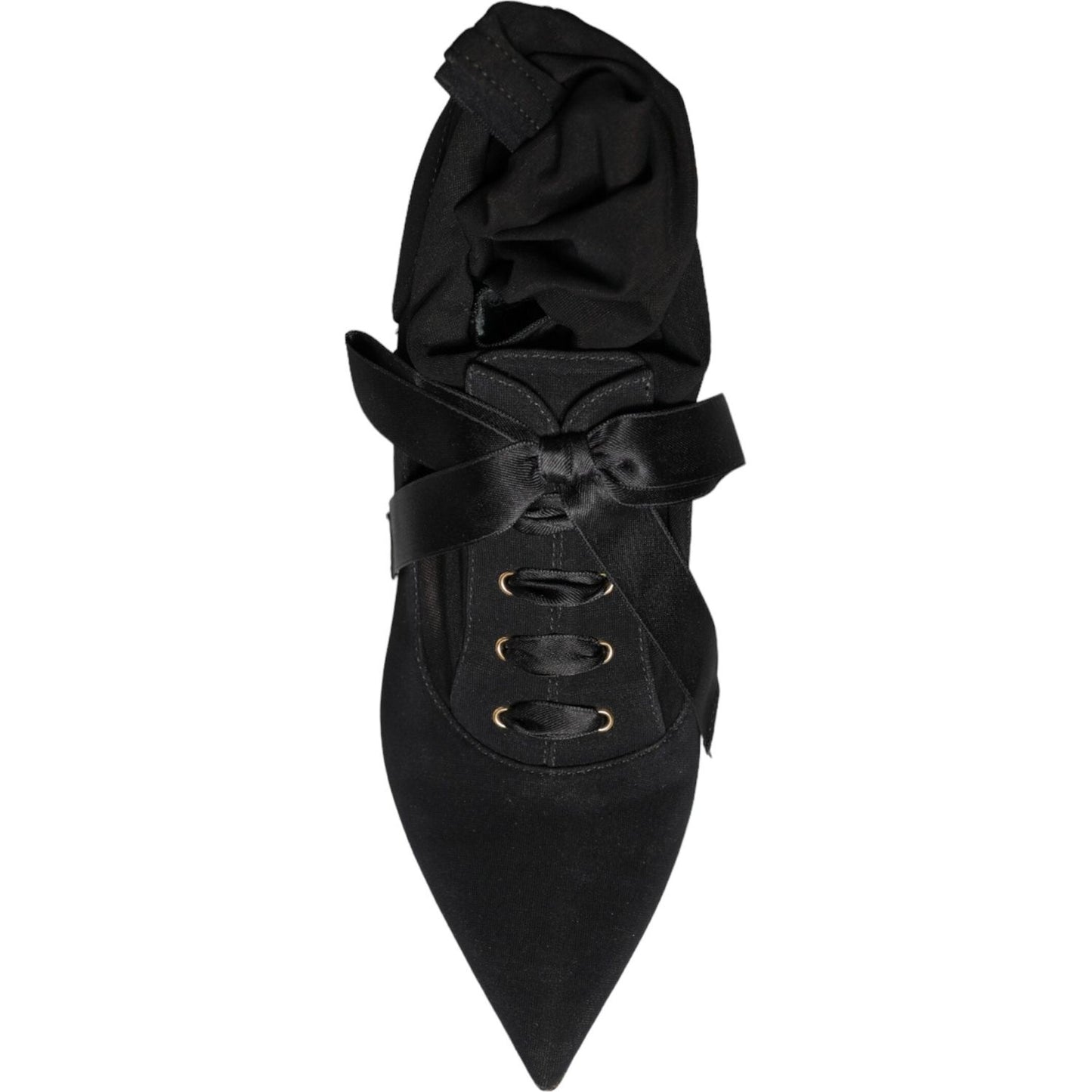 Dolce & Gabbana Black Stiletto Heels Mid Calf Boots Shoes