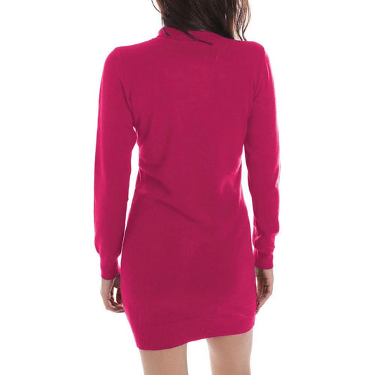 Yes Zee Fuchsia Viscose Dress YE-13722-XS