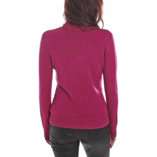Yes Zee Fuchsia Viscose Sweater YE-13713-XS