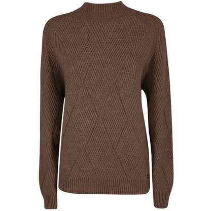 Yes Zee Brown Acrylic Women Sweater