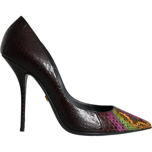 Dolce & Gabbana Multicolor Exotic Leather Heels Pumps Shoes