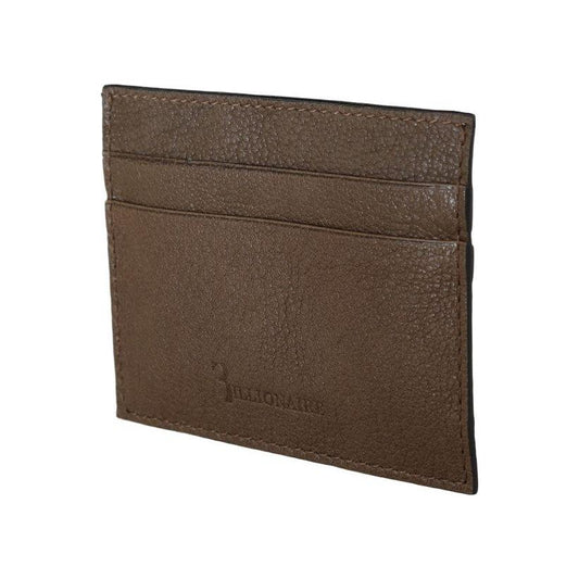 Billionaire Italian Couture Brown Leather Cardholder Wallet Wallet