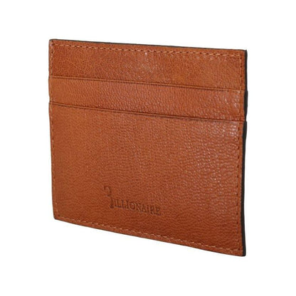 Billionaire Italian Couture Brown Leather Cardholder Wallet Wallet