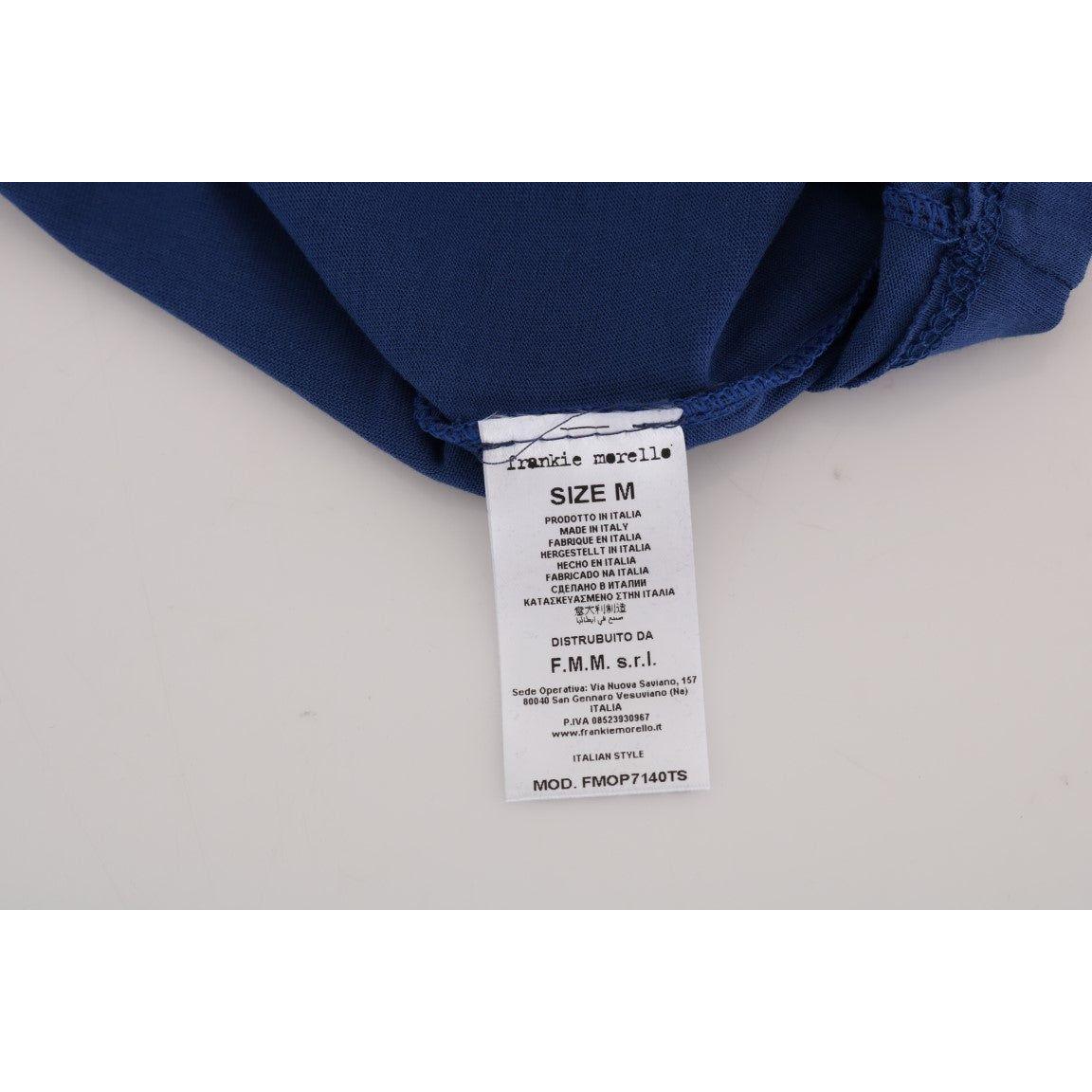 تي شيرت من القطن بطبعة رايدرز باللون الأزرق من فرانكي موريلو