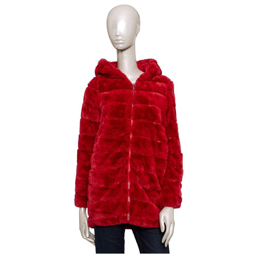 Baldinini Trend Red Polyester Jackets & Coat