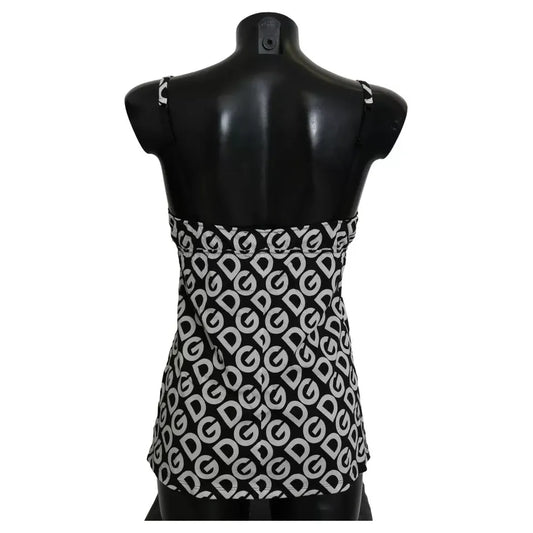 Dolce & Gabbana Black DG Mania Print Sleeveless Swimwear BIK1014-IT1