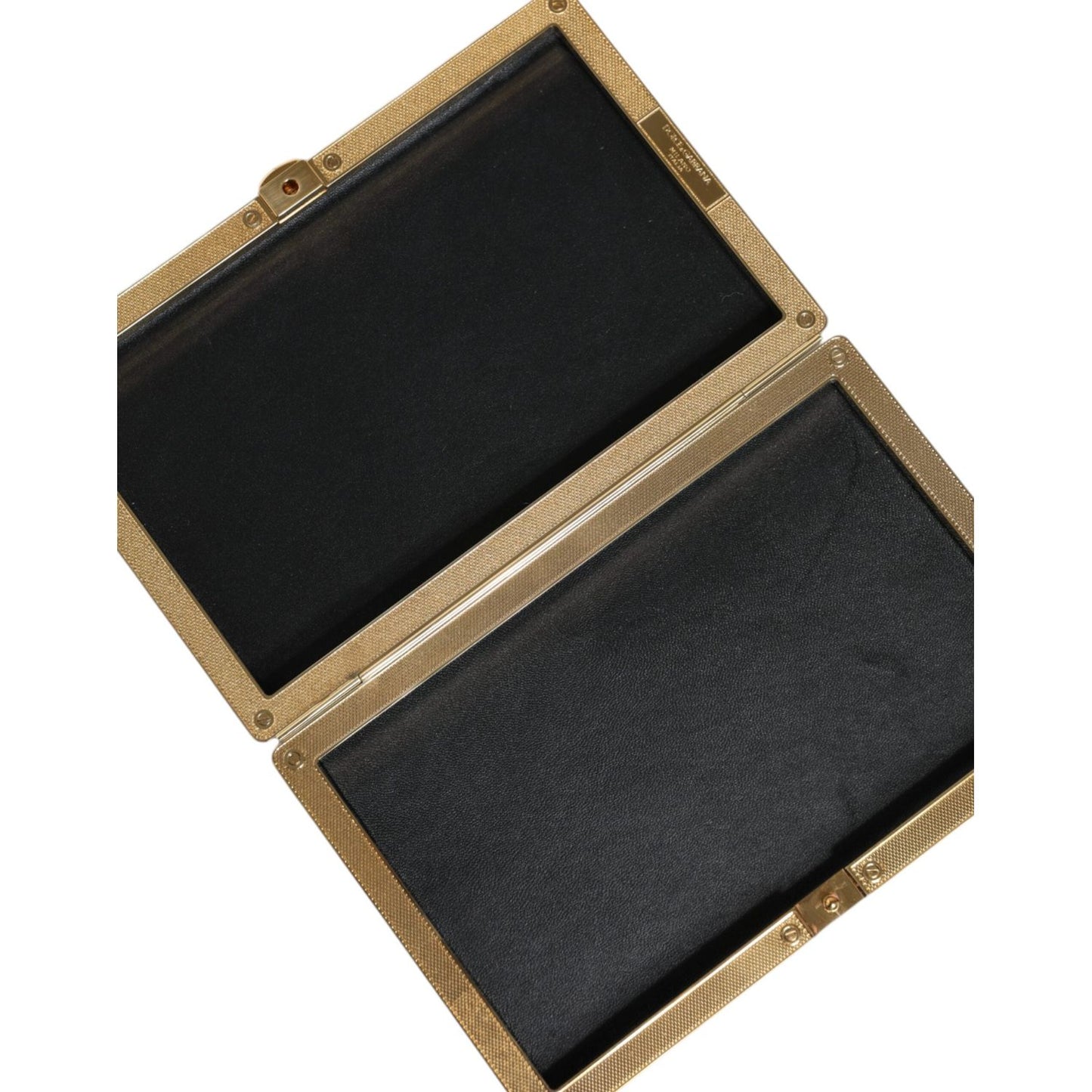 Dolce & Gabbana Gold Crystal Bifold Clutch Evening Party Women Purse Bag