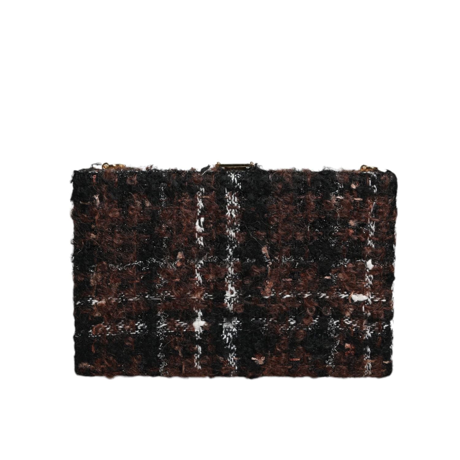 حقيبة كلاتش من دولتشي آند غابانا متعددة الألوان من التويد مزينة بالزهور للحفلات المسائية