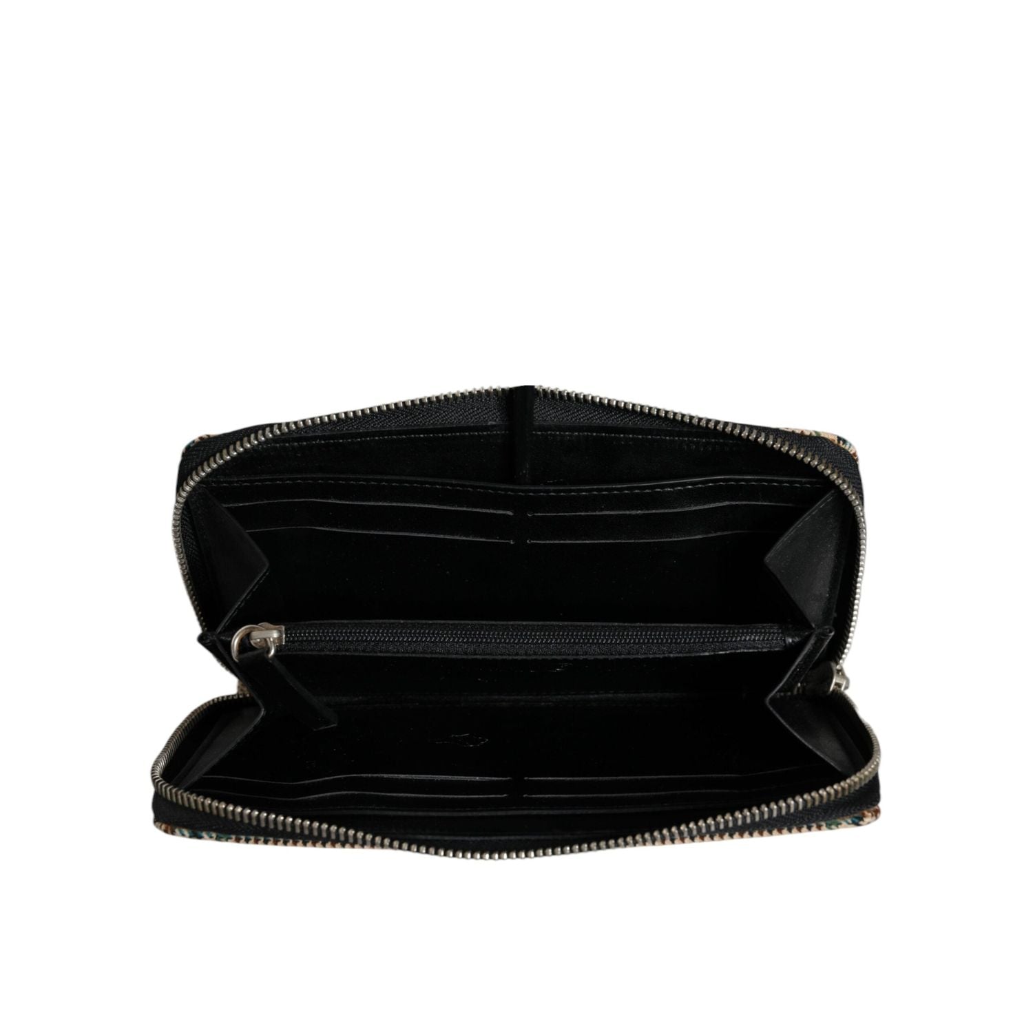 محفظة كلاتش كونتيننتال متعددة الألوان من MM6 Maison Margiela بسحاب حولها بتصميم Houndstooth