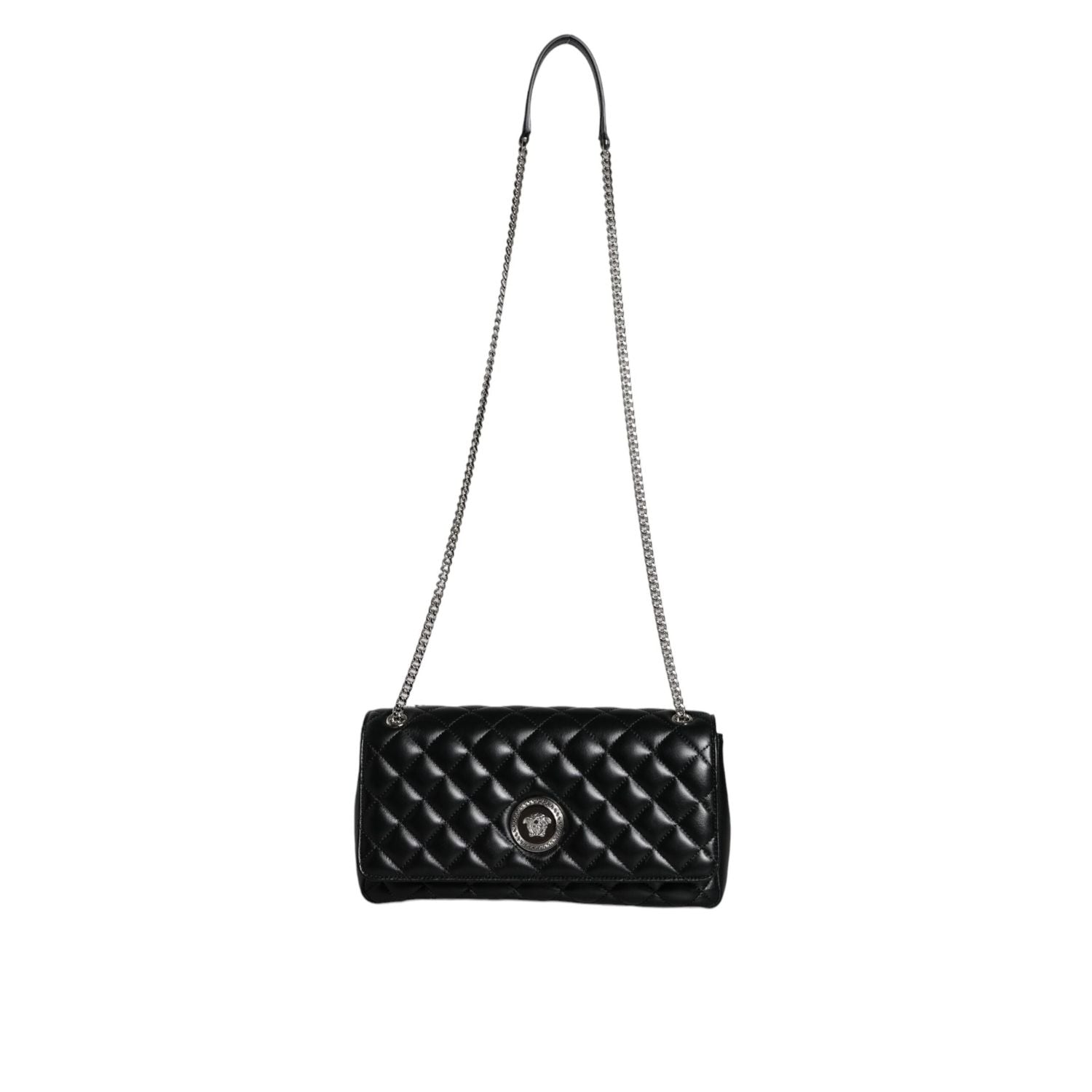 Front view with bag zipped and handles upright.