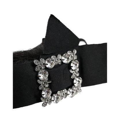 Dolce & Gabbana Black Hair Parrucchiera Crystal Headband Diadem