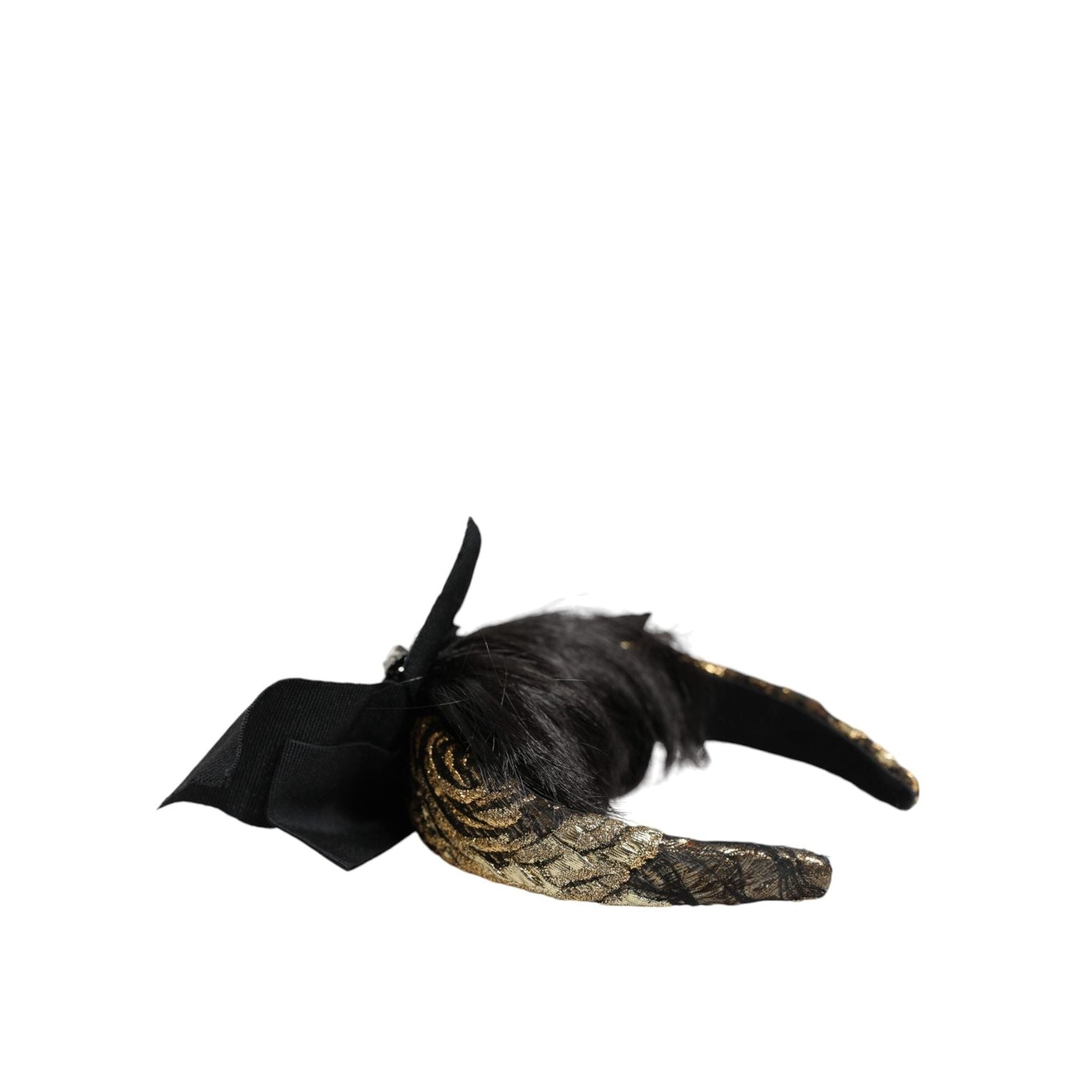 Dolce & Gabbana Black Hair Parrucchiera Crystal Headband Diadem