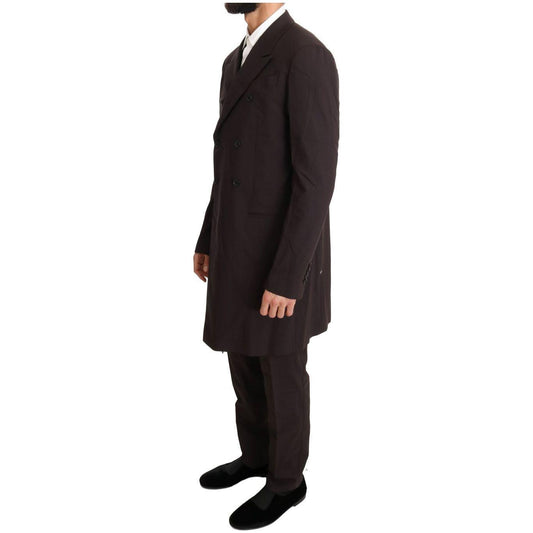 Dolce & Gabbana Bordeaux Wool Stretch Long 3 Piece Suit KOS1096-1